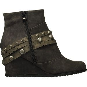 2 Lips Too Wedge Booties in Black